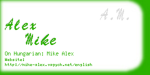 alex mike business card